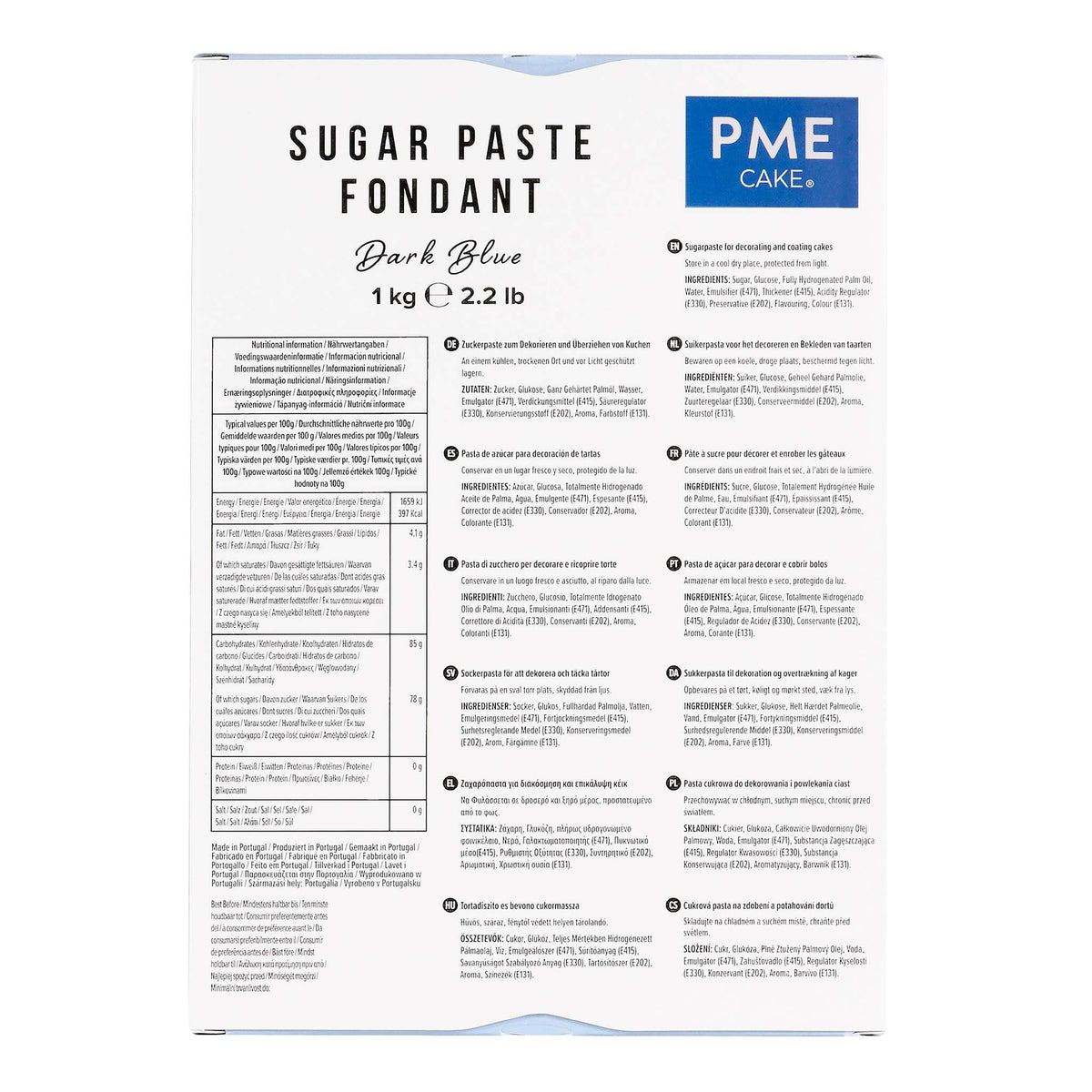 Fondant Pasta de Azúcar - Azul Oscuro (1kg)