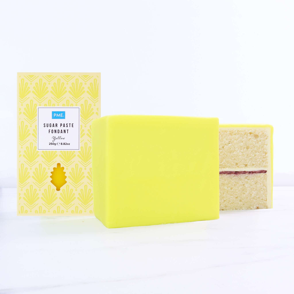 PME Yellow Sugar Paste Fondant (250g / 8.82oz)
