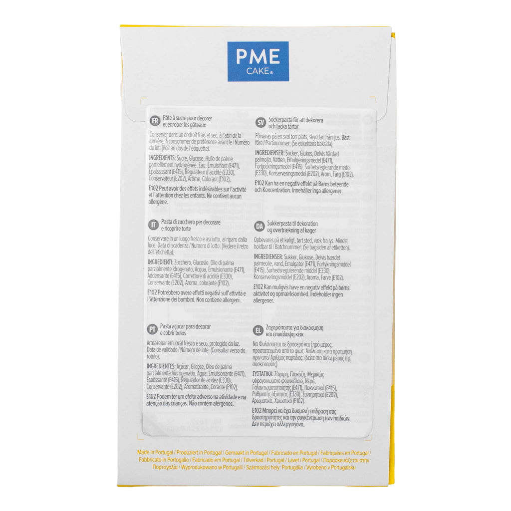 PME Yellow Sugar Paste Fondant (250g / 8.82oz)