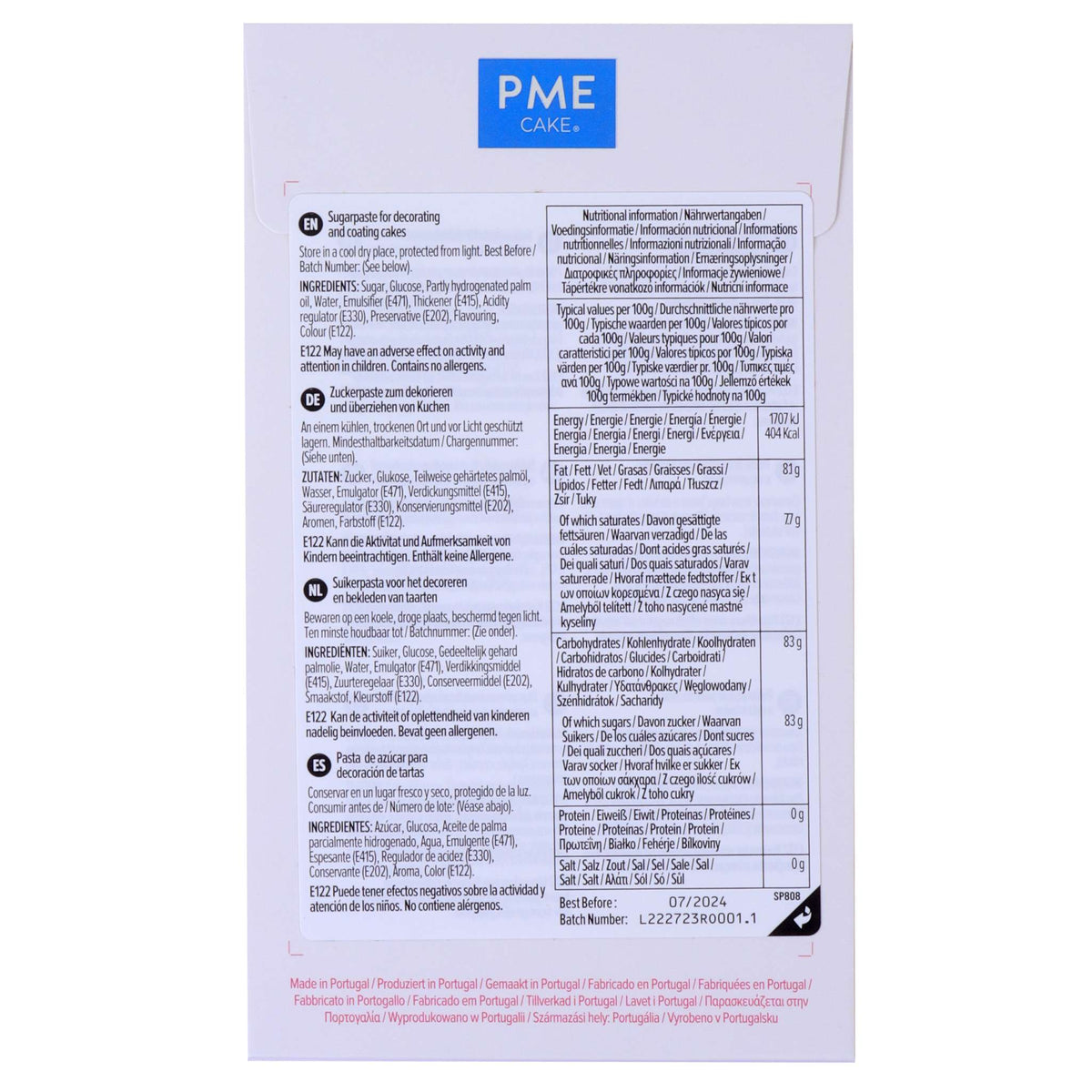 PME Pink Sugar Paste Fondant (250g / 8.82oz)