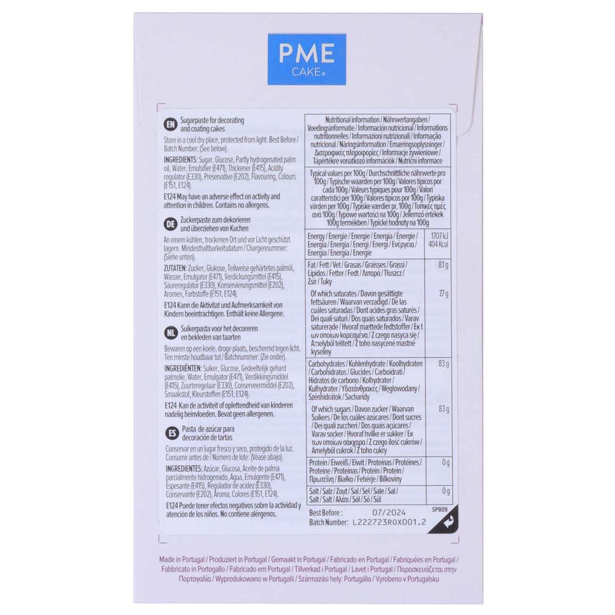 PME Purple Sugar Paste Fondant (250g / 8.82oz)