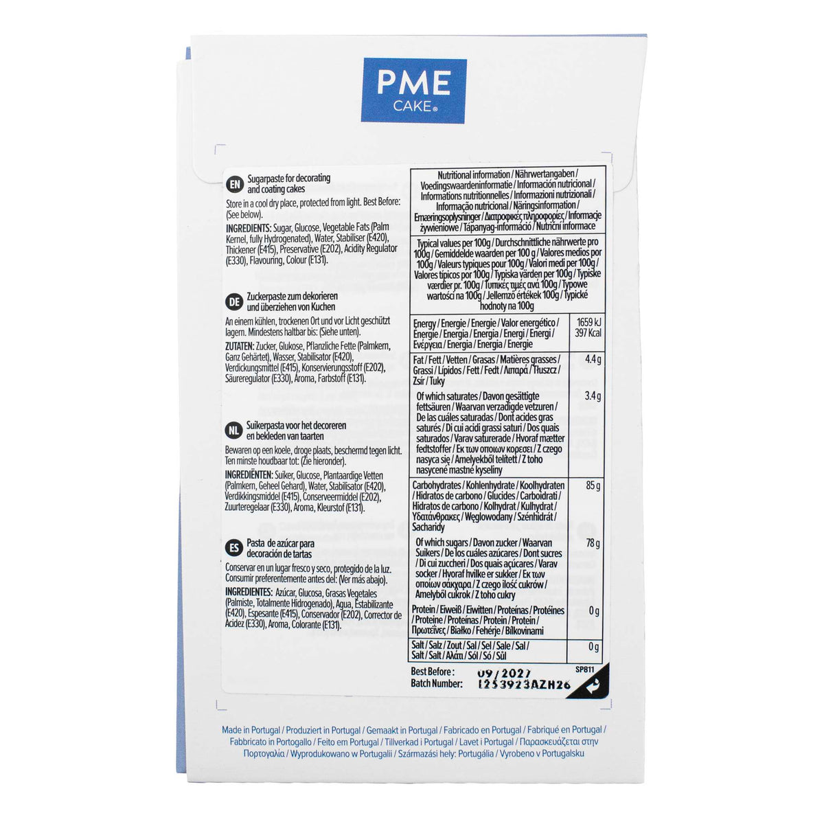 PME Dark Blue Sugar Paste Fondant (250g / 8.82oz)