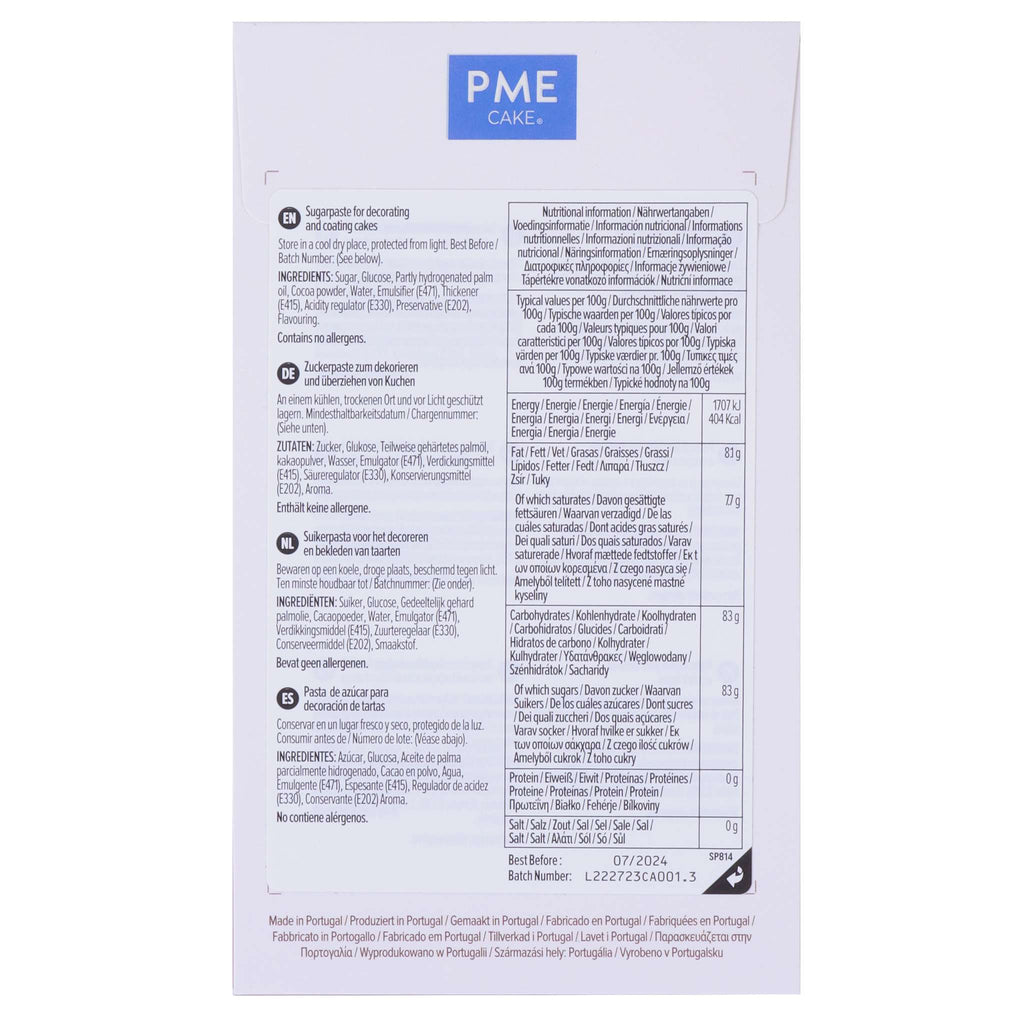 Zuckerpaste Fondant - Braun (250g)