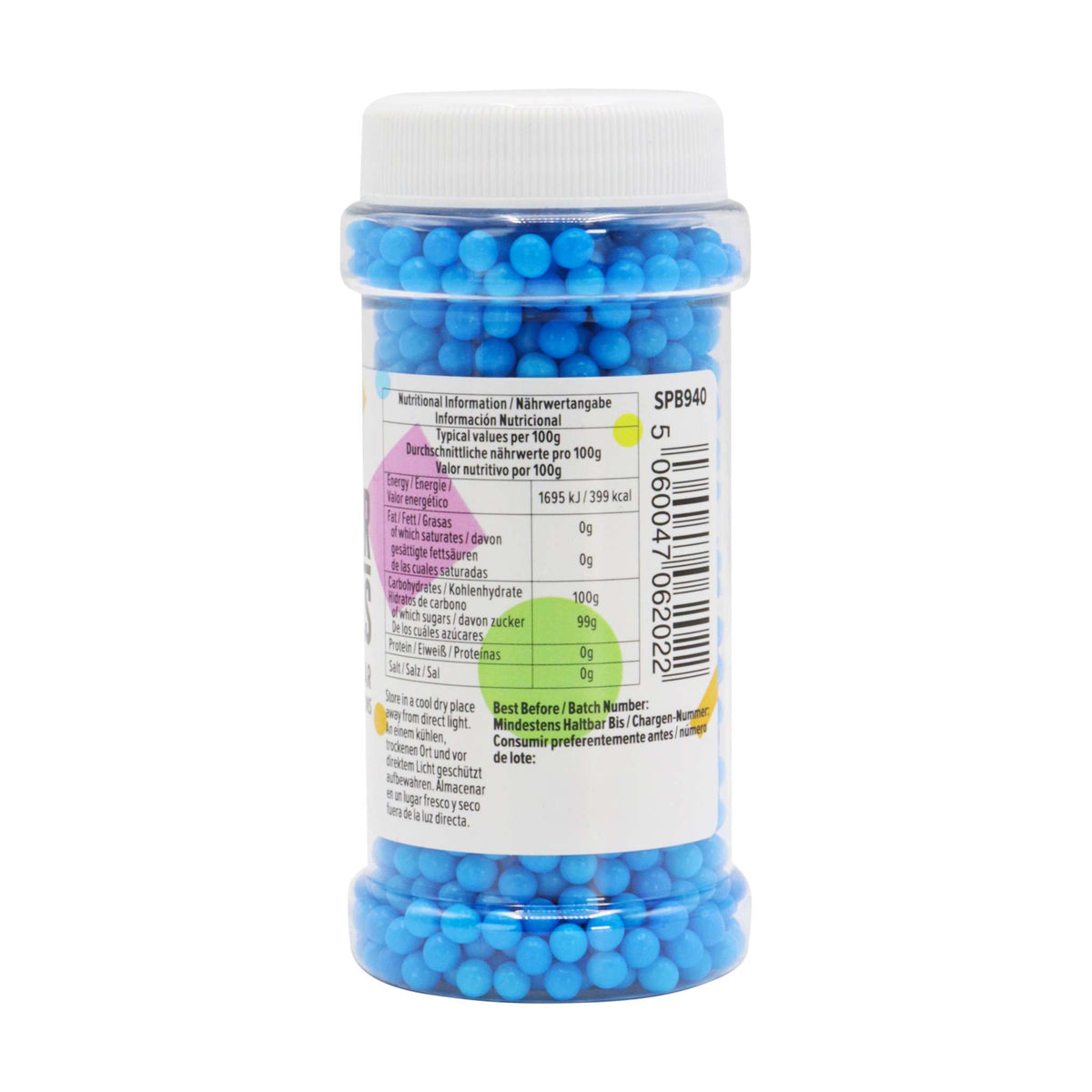 Blue Sugar Pearl Sprinkles (100g / 3.52oz)