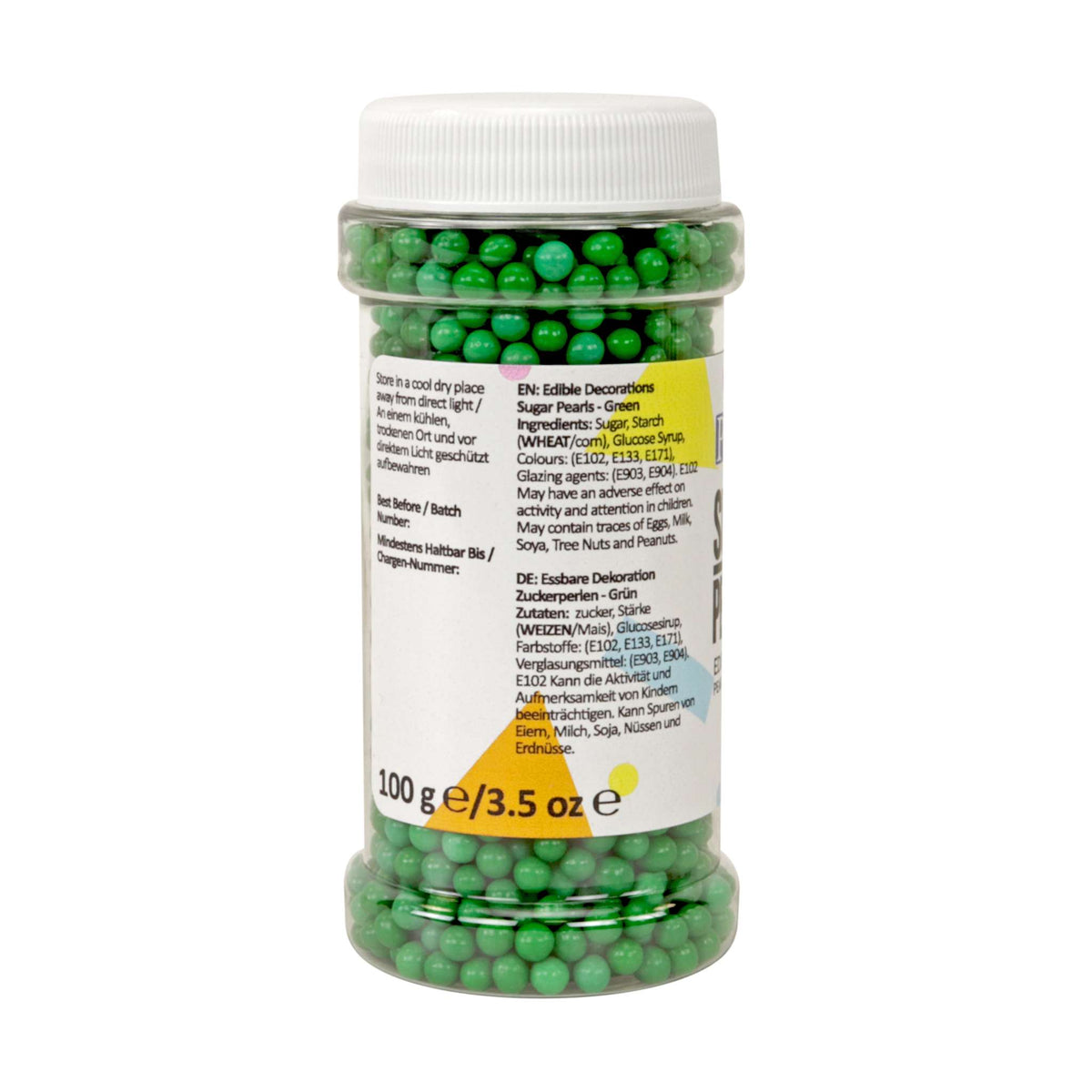 Green Sugar Pearls Sprinkles (100g / 3.52oz)