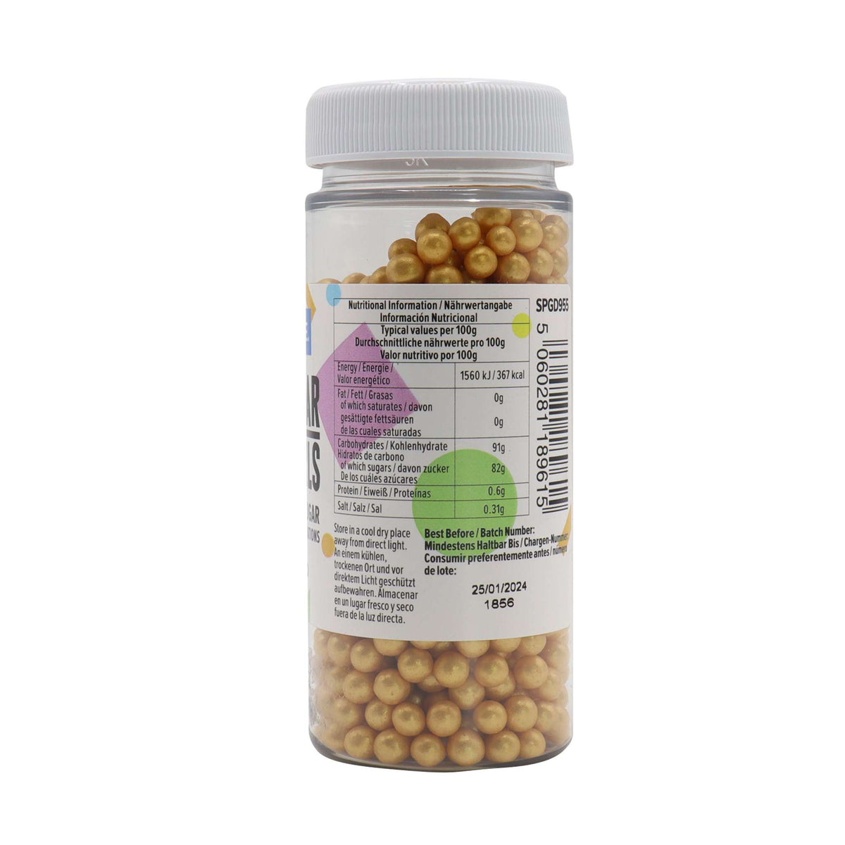Zuckerperlen - Gold 4mm (60g / 2.11oz)