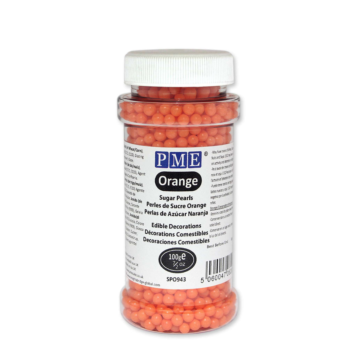 Zuckerperlen - Orange (100g / 3.5oz)