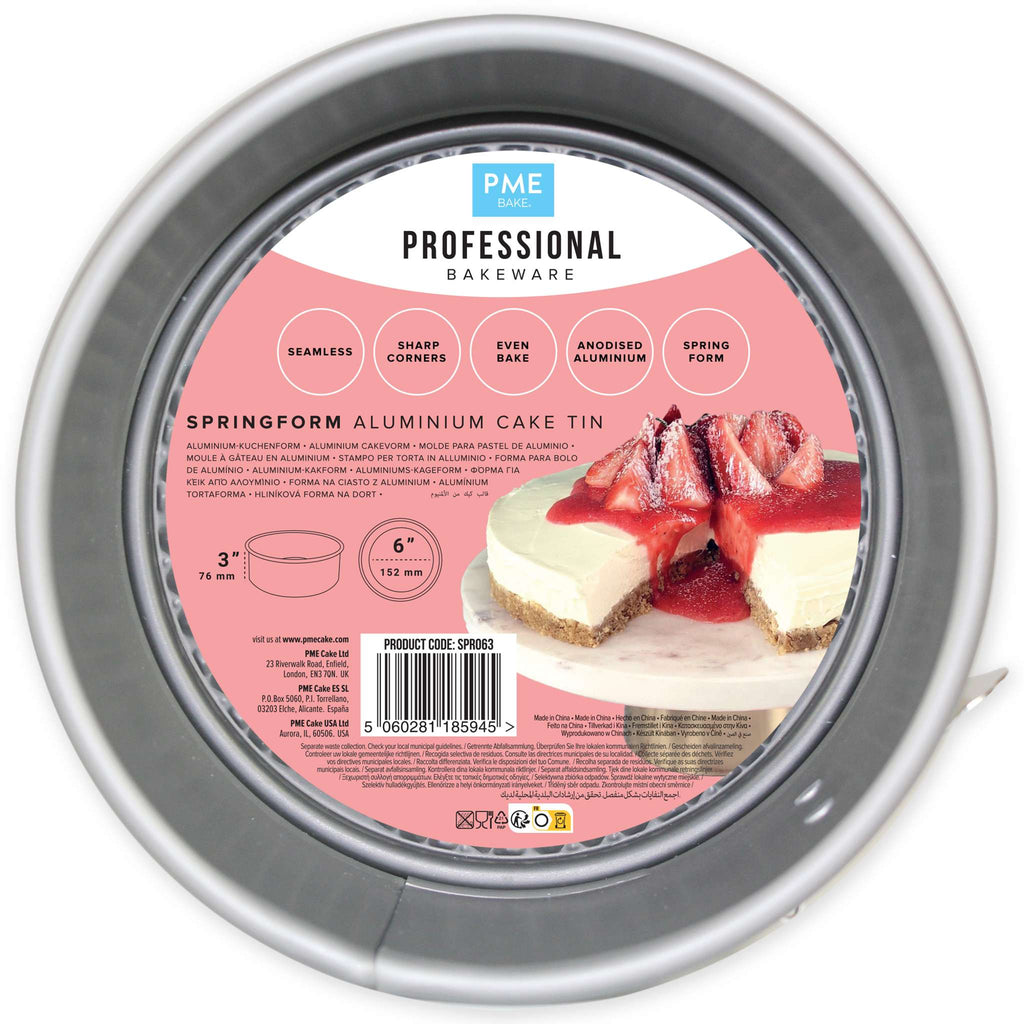 Silver Anodised Springform Cake Pan (6 x 3in)