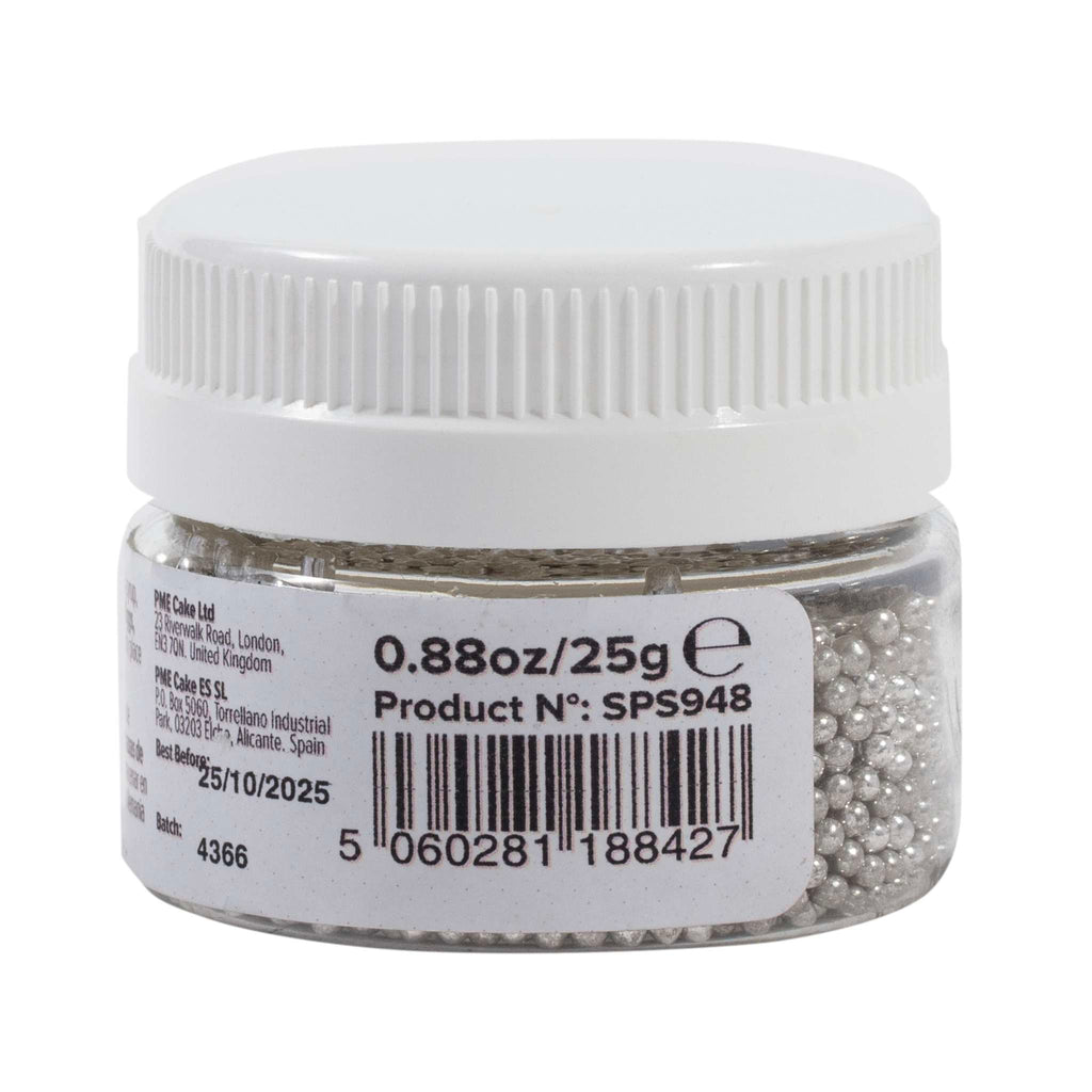 Silver Sugar Pearls Nonpareils Sprinkles (0.88oz / 25g)