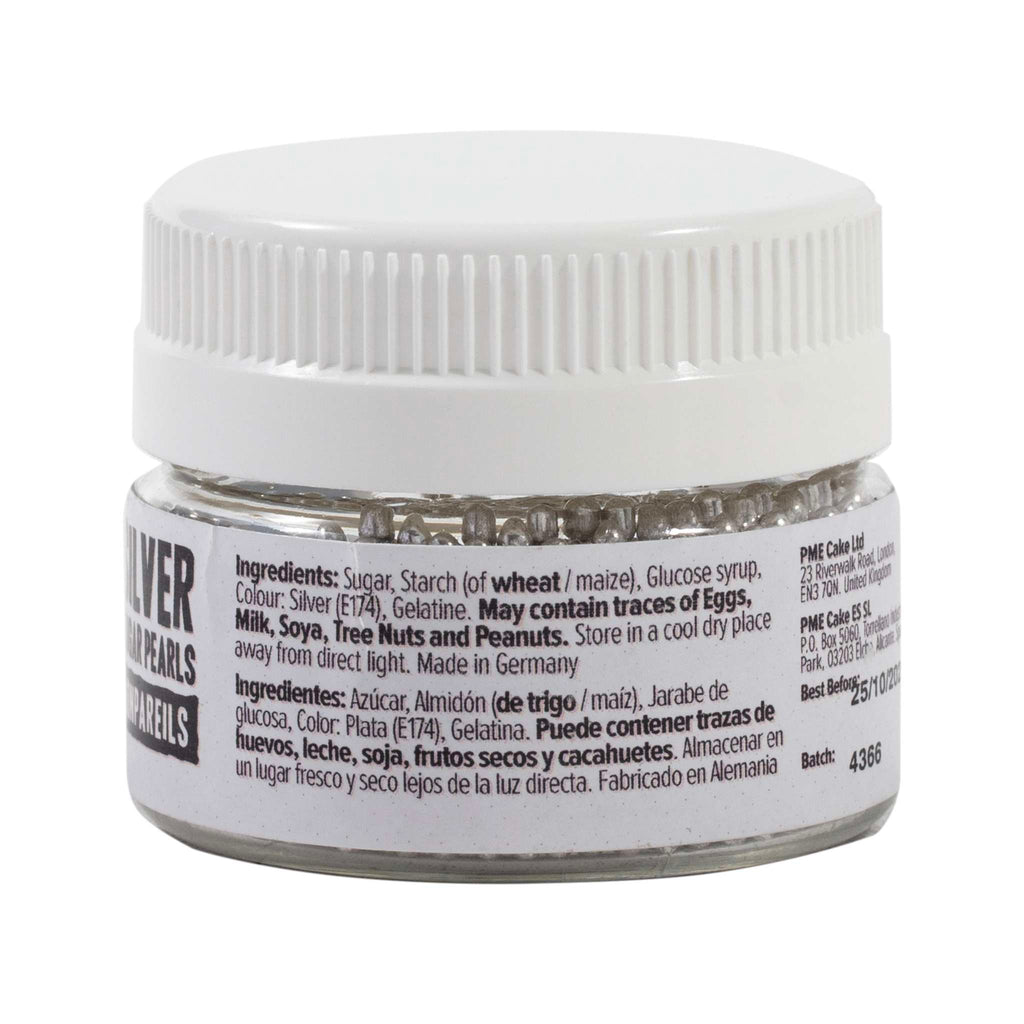 Silver Sugar Pearls Nonpareils Sprinkles (0.88oz / 25g)