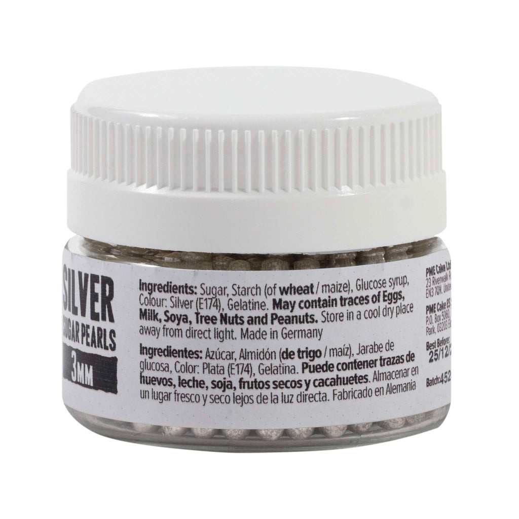 Silver Sugar Pearls Sprinkles 6mm (0.88oz / 25g)
