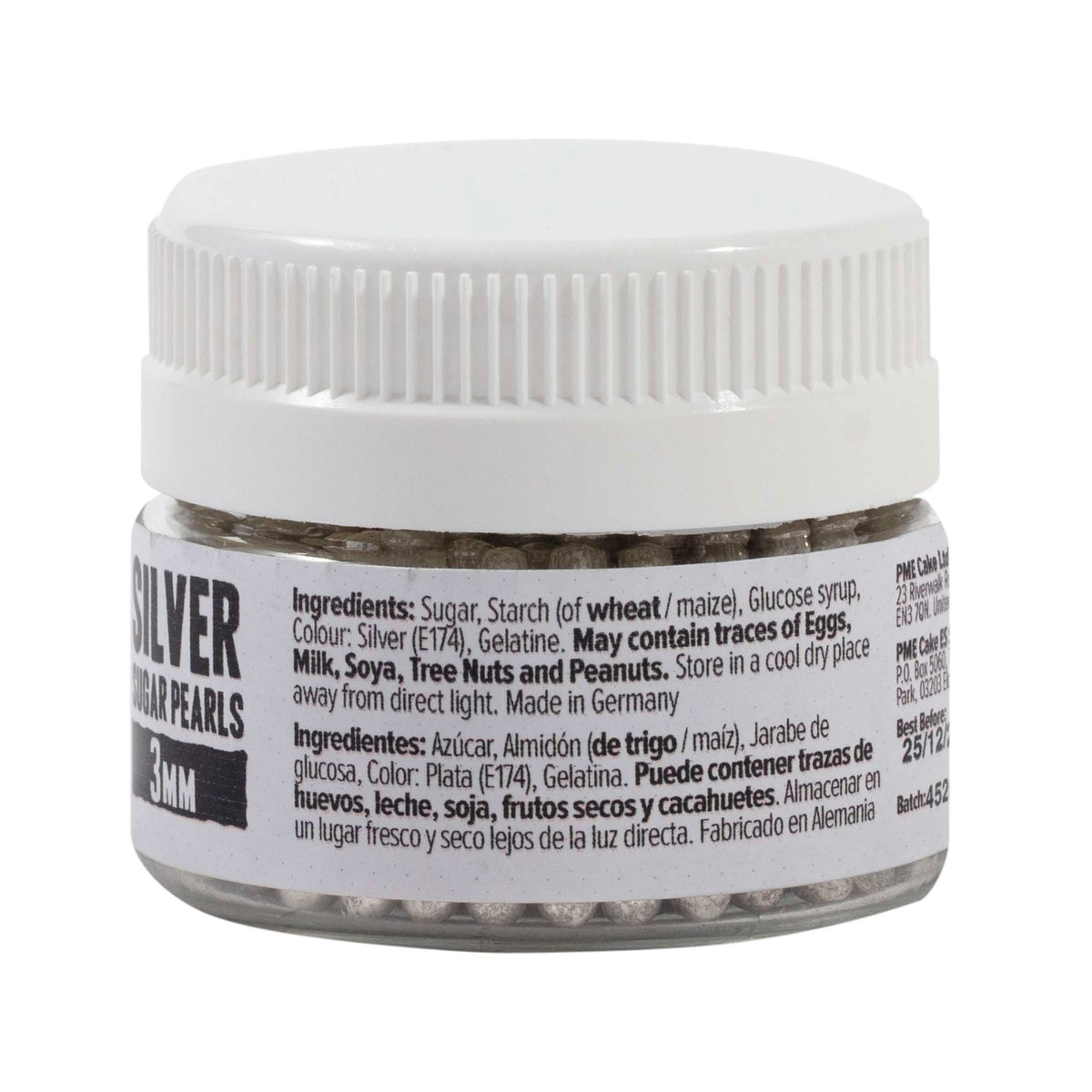 Silver Sugar Pearls Sprinkles 6mm (0.88oz / 25g)
