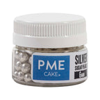 Perles en Sucre Argentées - 6mm (25g)