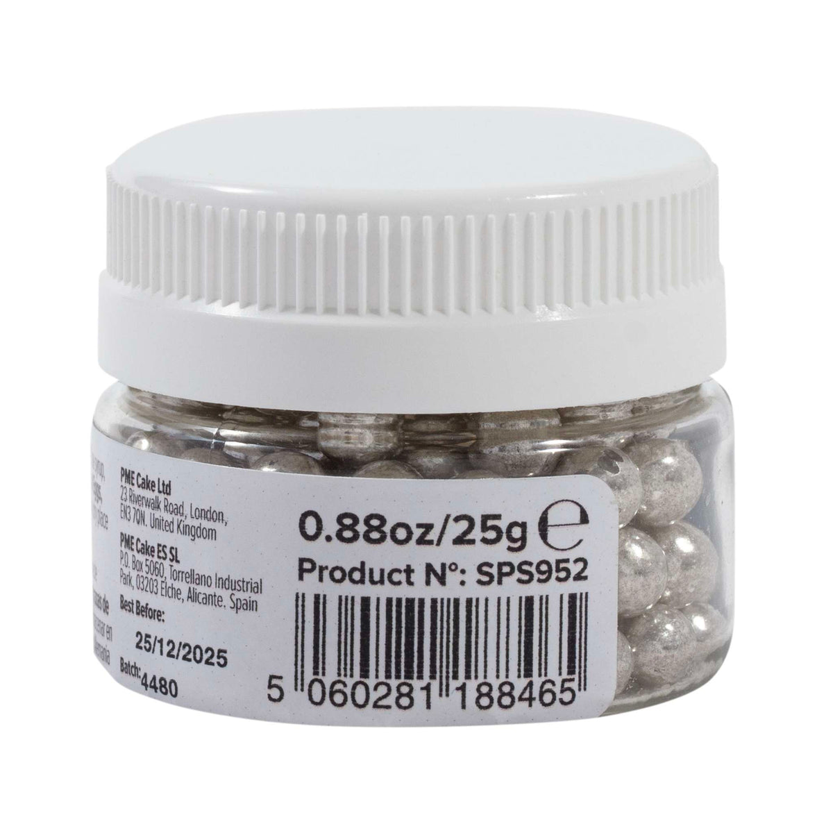 Silver Sugar Pearls Sprinkles 6mm (0.88oz / 25g)