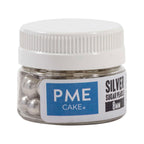 Silberne Zuckerperlen - 8mm (25g)