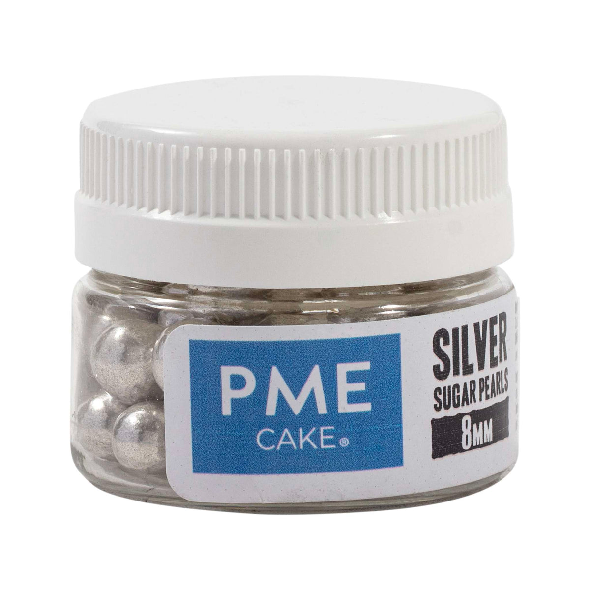 Silver Sugar Pearls Sprinkles 8mm (0.88oz / 25g)