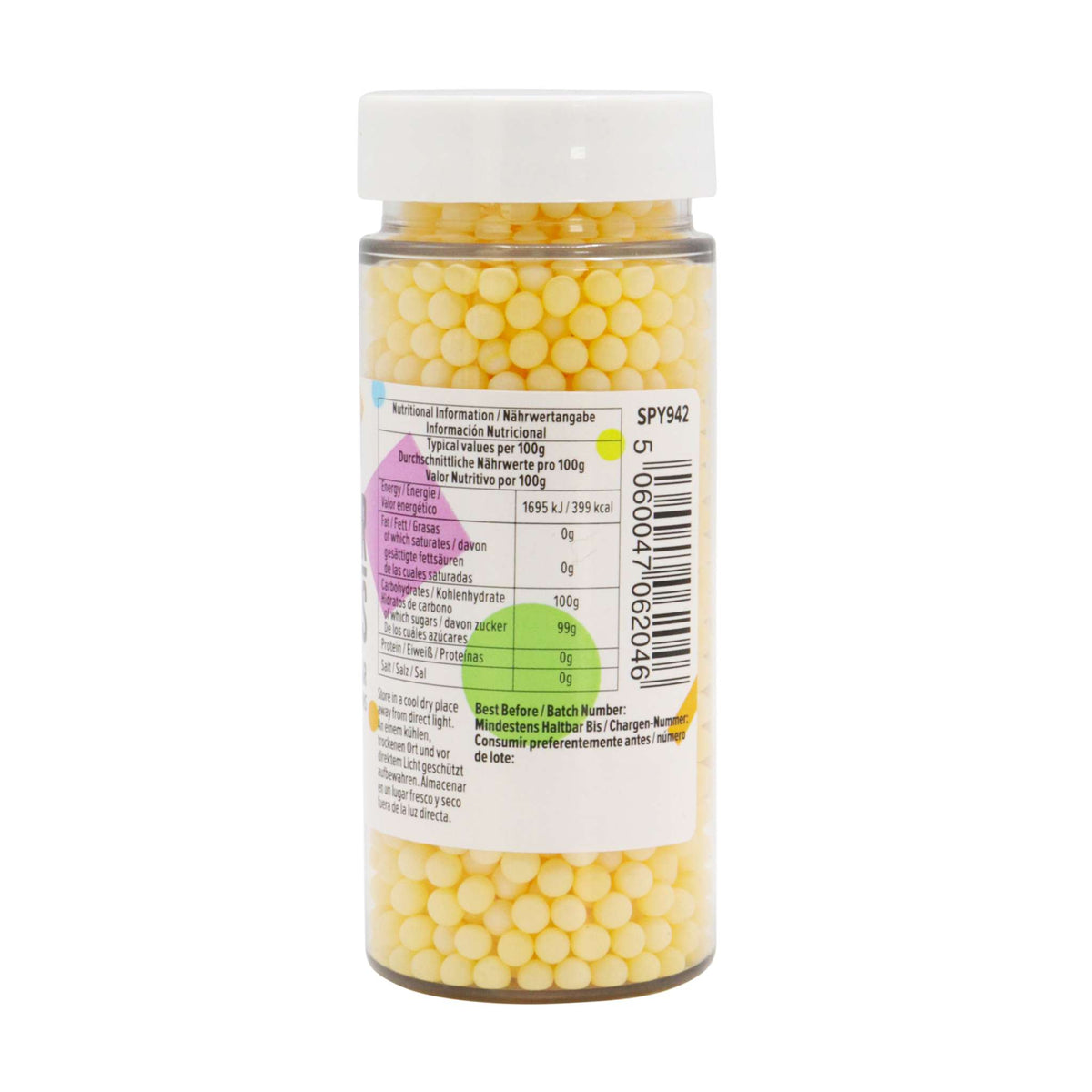 Yellow Sugar Pearls Sprinkles (100g / 3.52oz)