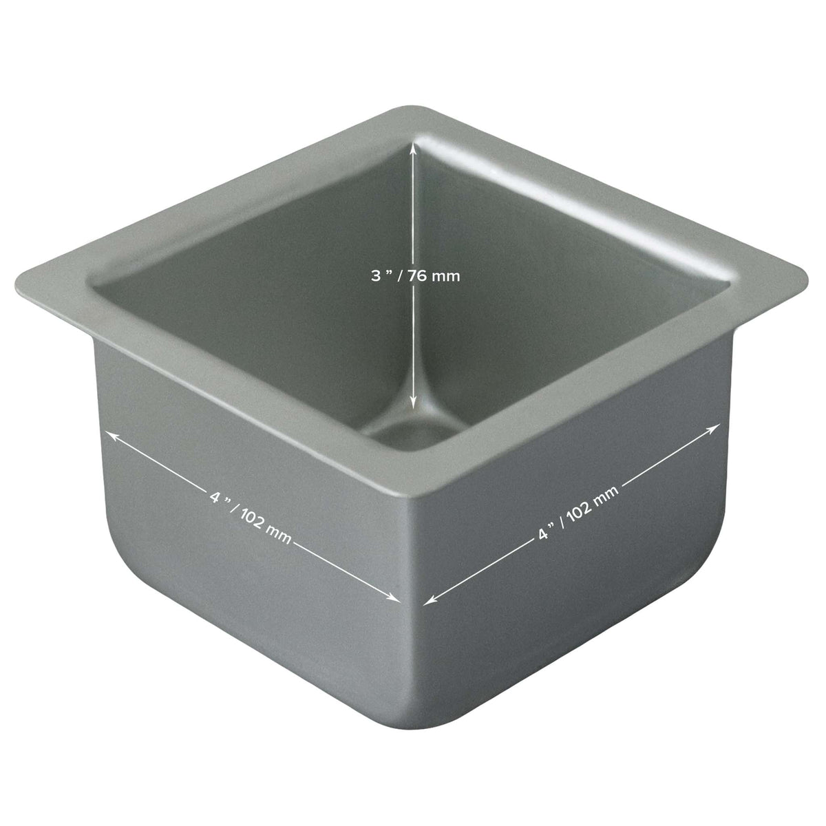 Square Aluminium Cake Tin (4 x 3" / 102 x 76mm)