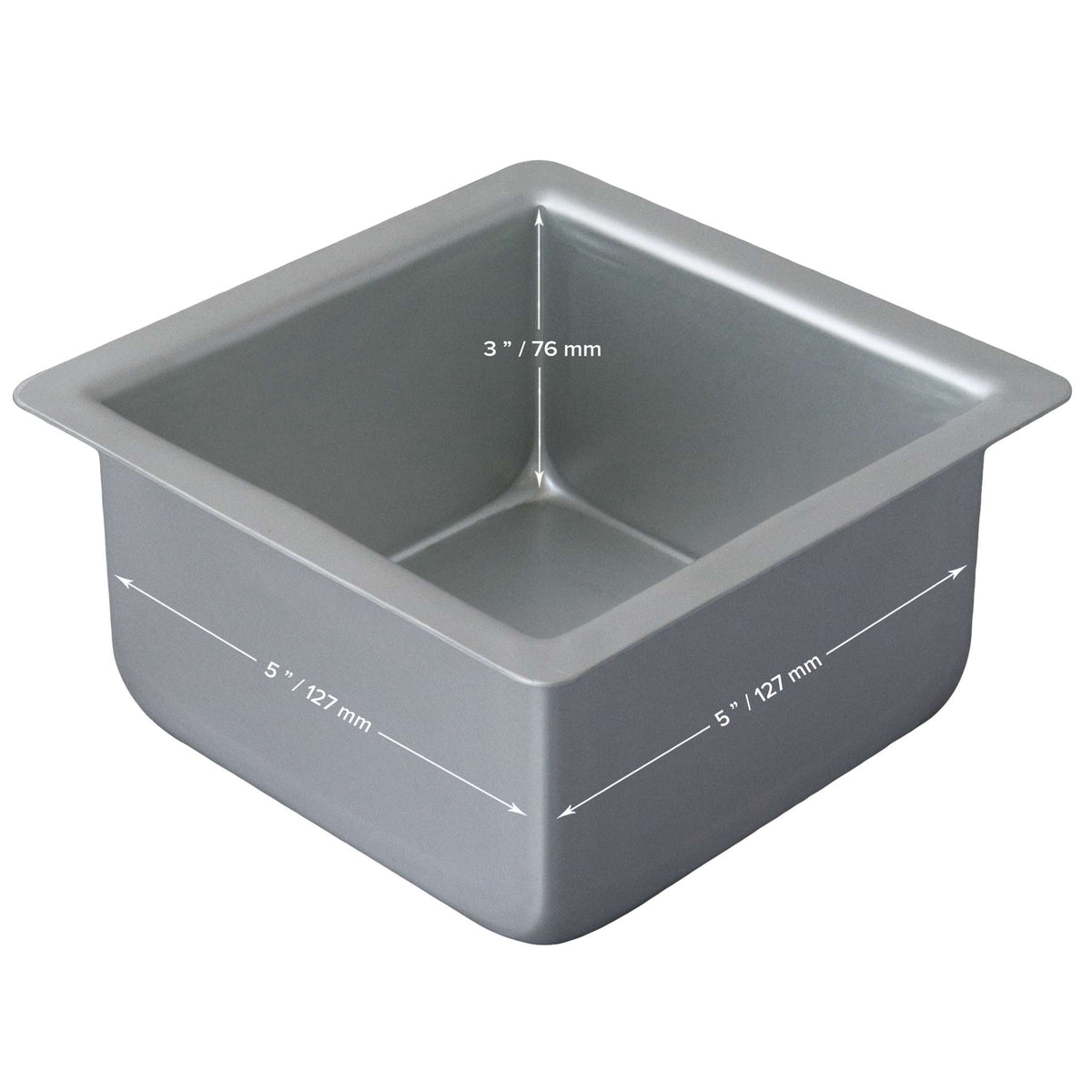 Square Aluminium Cake Tin (5 x 3" / 127 x 76mm)