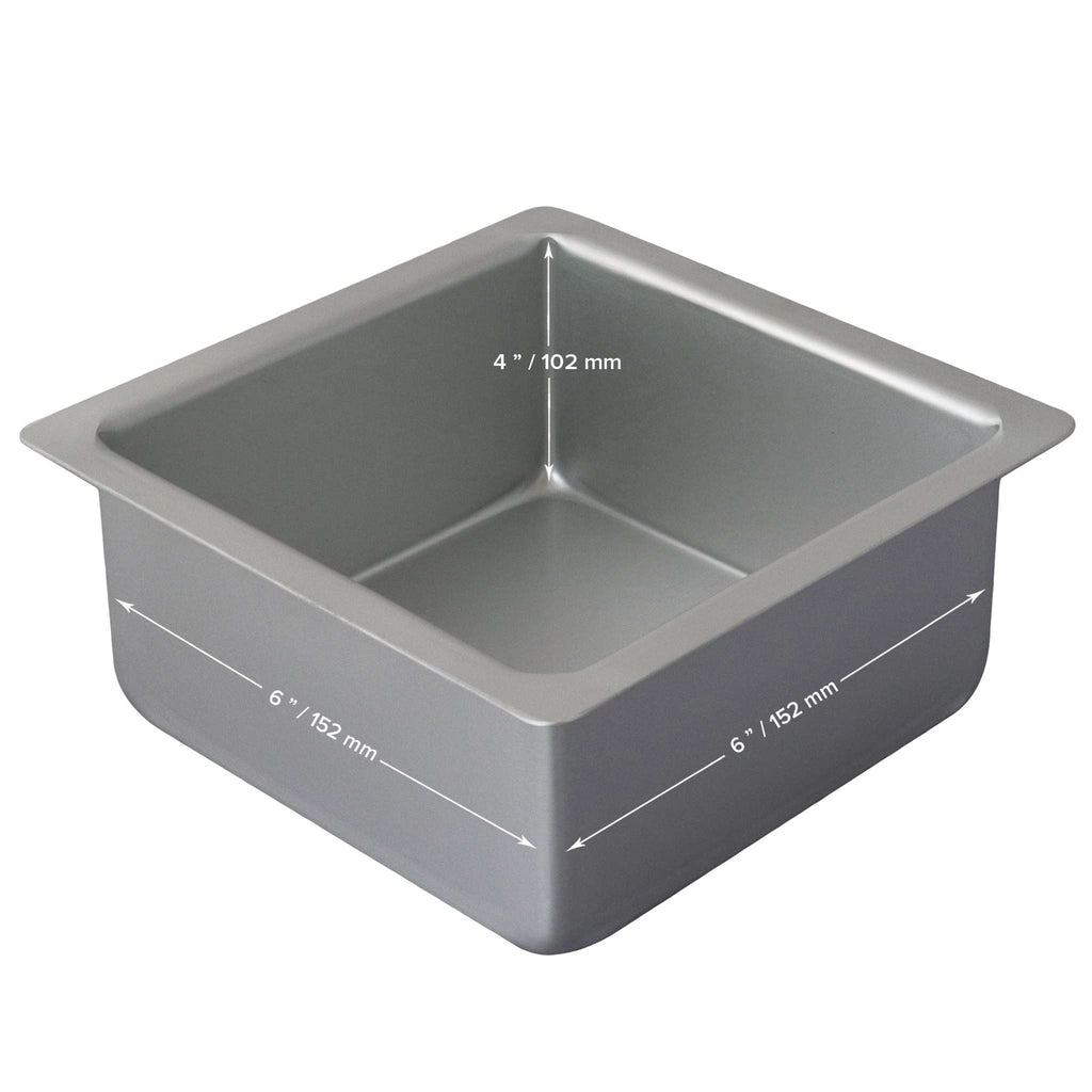 Square Aluminium Cake Tin (6 x 4" / 152 x 102mm)