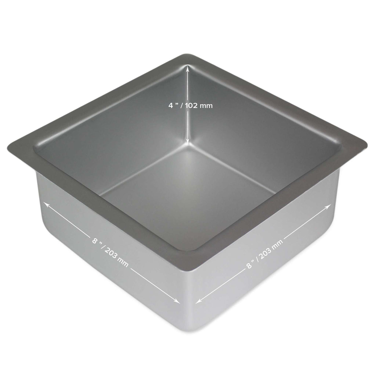 Square Aluminium Cake Tin (8 x 4" / 203 x 102mm)