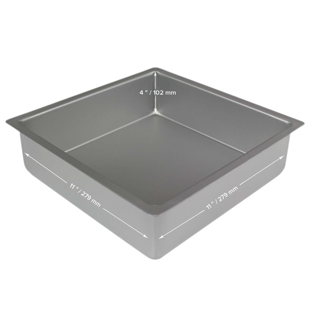 Square Aluminium Cake Tin (11 x 4" / 279 x 102mm)