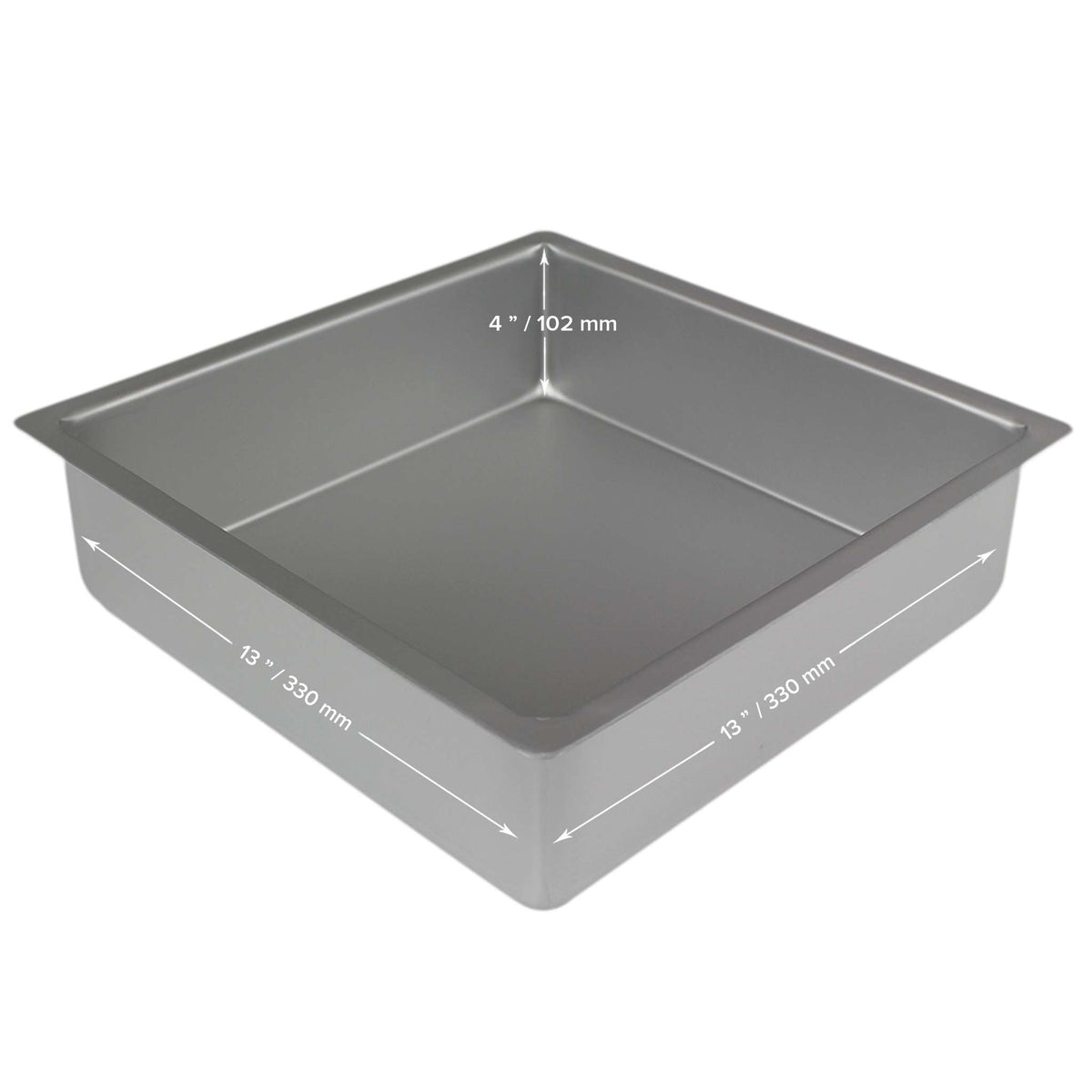 Square Aluminium Cake Tin (13 x 4" / 330 x 102mm)