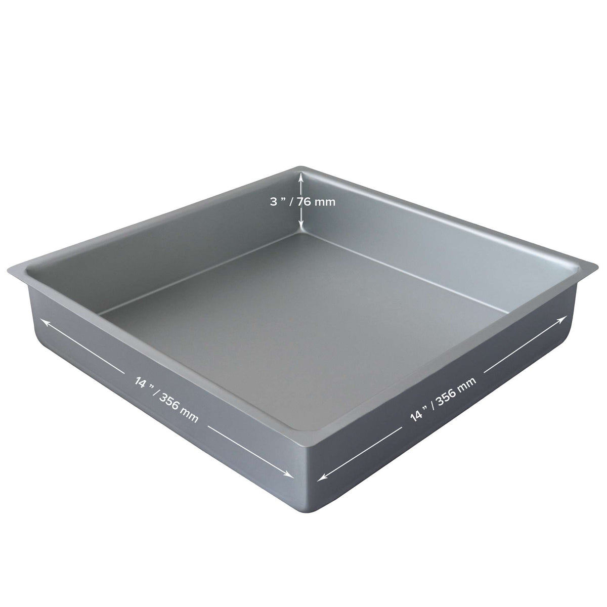 Square Aluminium Cake Tin (14 x 3" / 356 x 76mm)