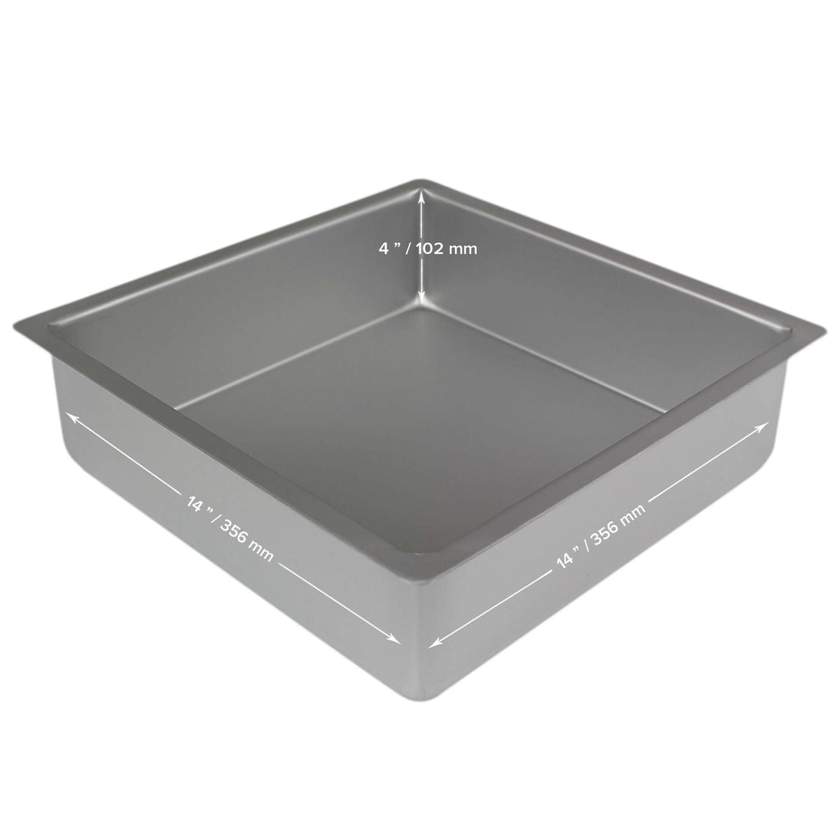 Square Aluminium Cake Tin (14 x 4" / 356 x 102mm)