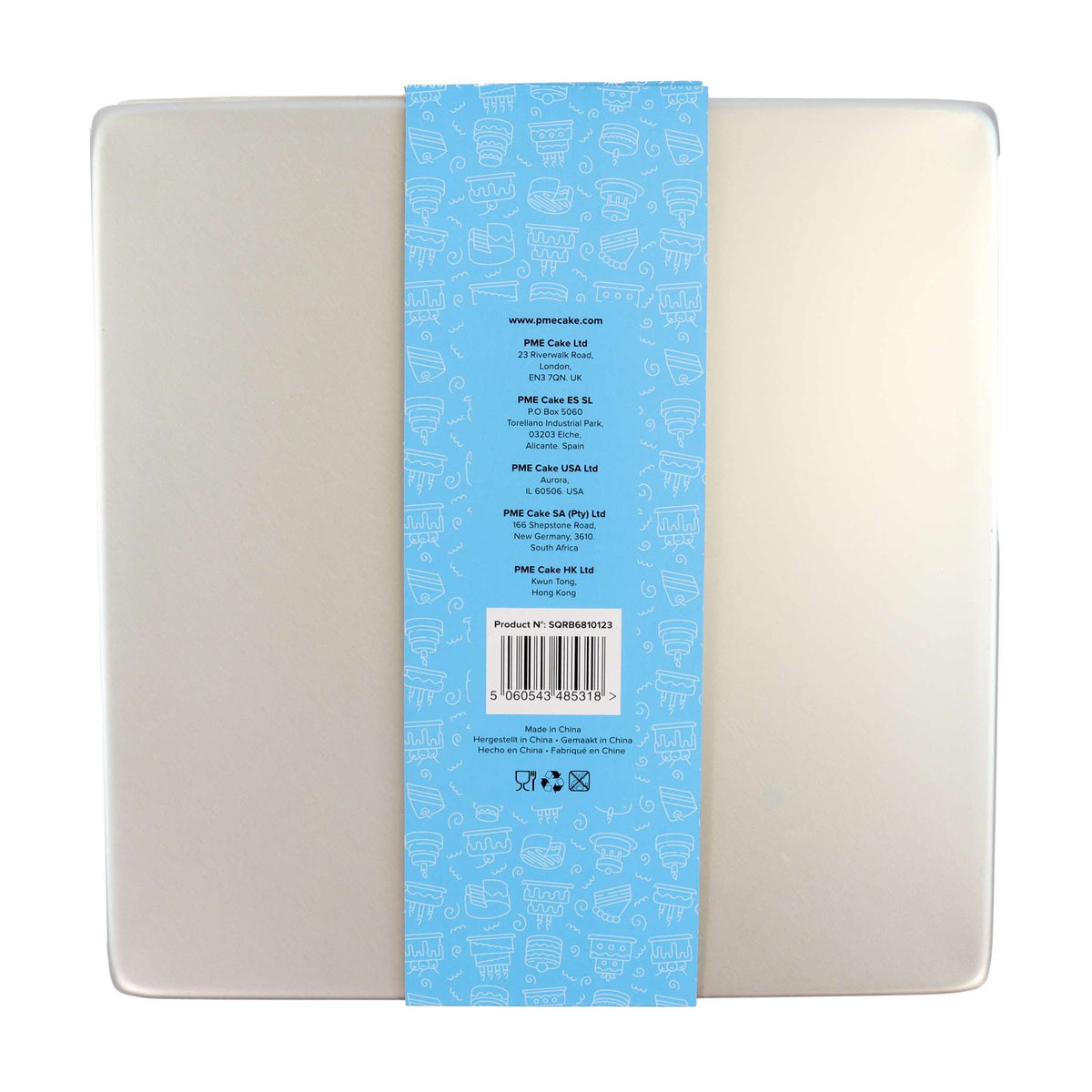 Vierkante Taartvormen 6, 8, 10, 12 inch x 3 inch diep, Set van 4