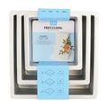 Square Aluminium Cake Tins Set Of 3 (6, 8, 10" x 3")