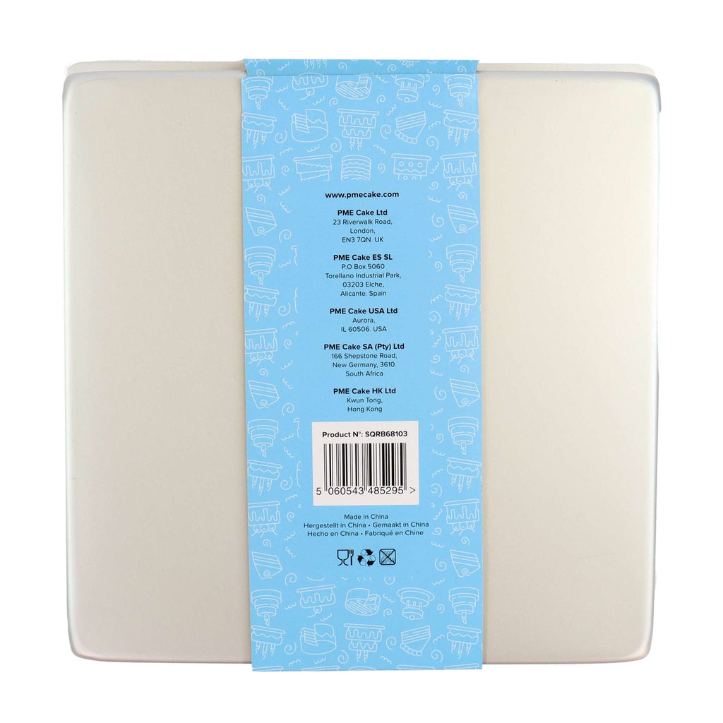 Square Aluminium Cake Tins Set Of 3 (6, 8, 10" x 3")