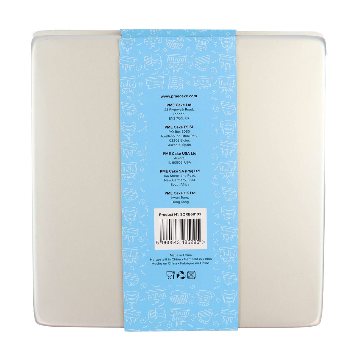 Square Aluminium Cake Tins Set Of 3 (6, 8, 10" x 3")