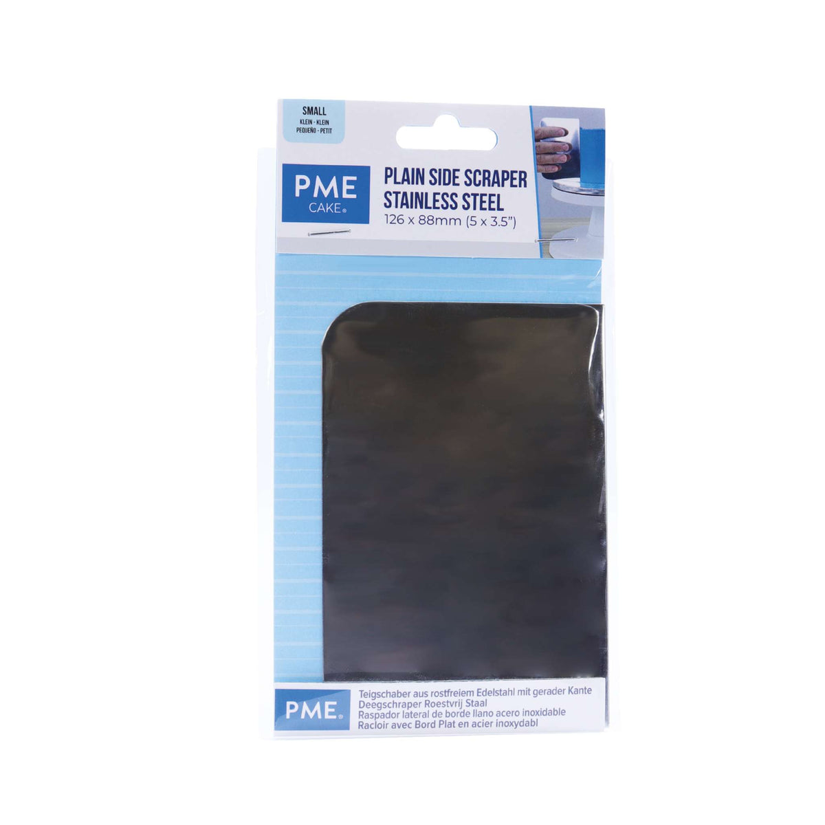 Stainless Steel Small Plain Side Scraper (126 x 88mm / 5 x 3.5")