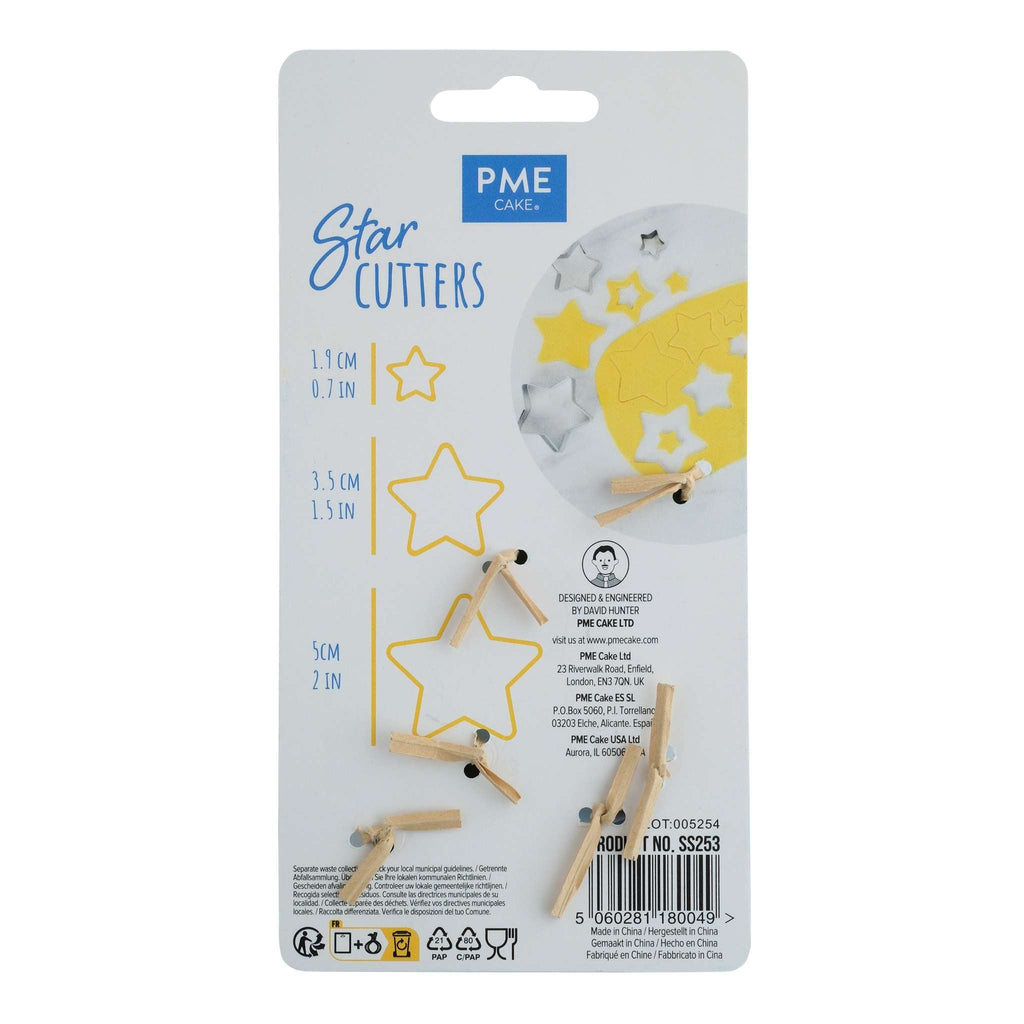 Star Fondant Cutters Set Of 3