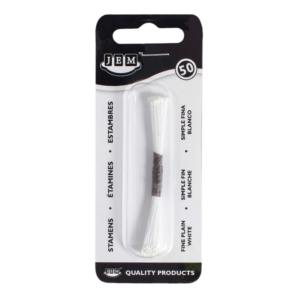 Fine Plain White Stamens Pk/50