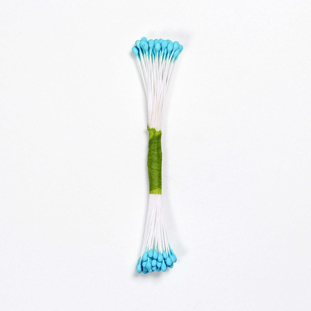 Estambres para Flores de Azúcar PME Tamaño Mediano Todo Azul (Paquete de 50)