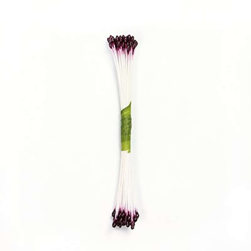 Estambres para Flores de Azúcar PME Tamaño Mediano Violeta Perla (Paquete de 50)