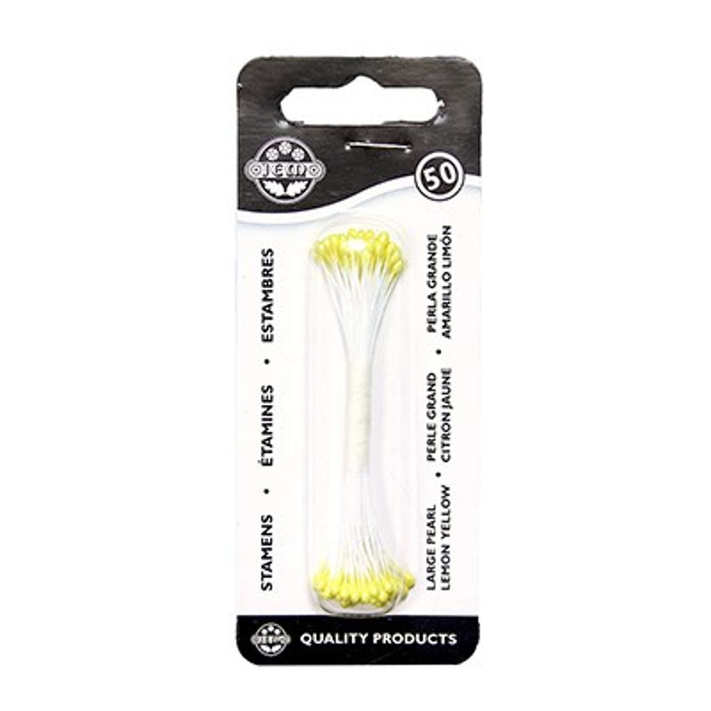 Lemon Yellow Pearl Stamen Large