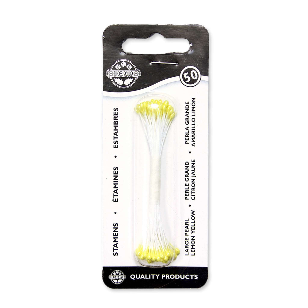 Lemon Yellow Pearl Stamen Large