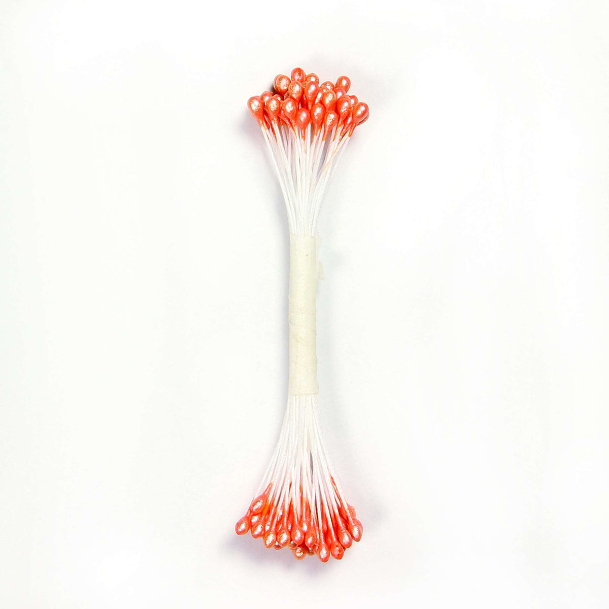 Estambres para Flores de Azúcar PME Tamaño Grande Naranja Perla (Paquete de 50)