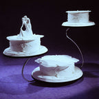 Swan Shape Chrome Finish Cake Stand