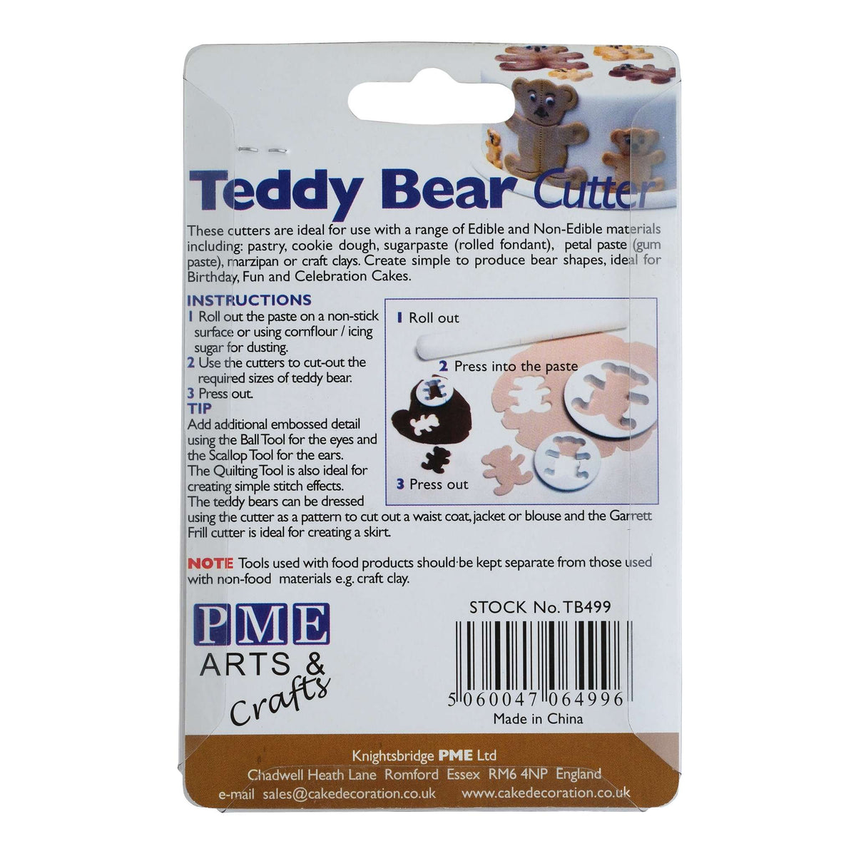 Teddy Bear Fondant Cutter (Medium)