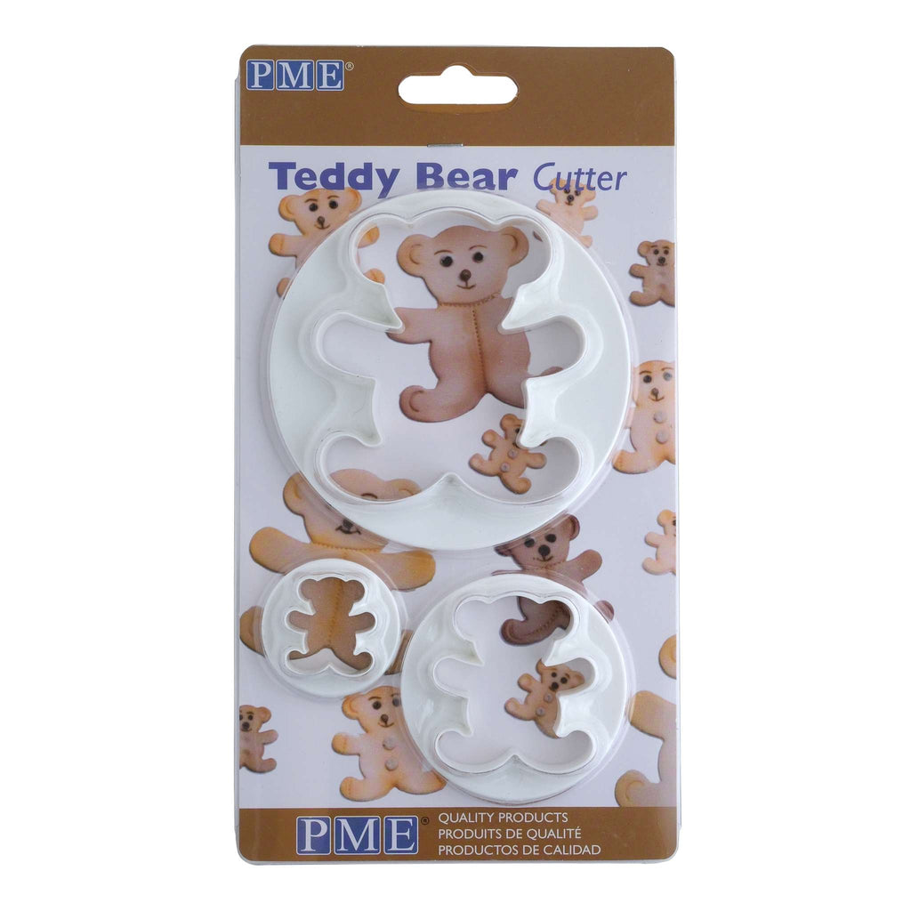 Teddy Bear Fondant Cutters Set Of 3
