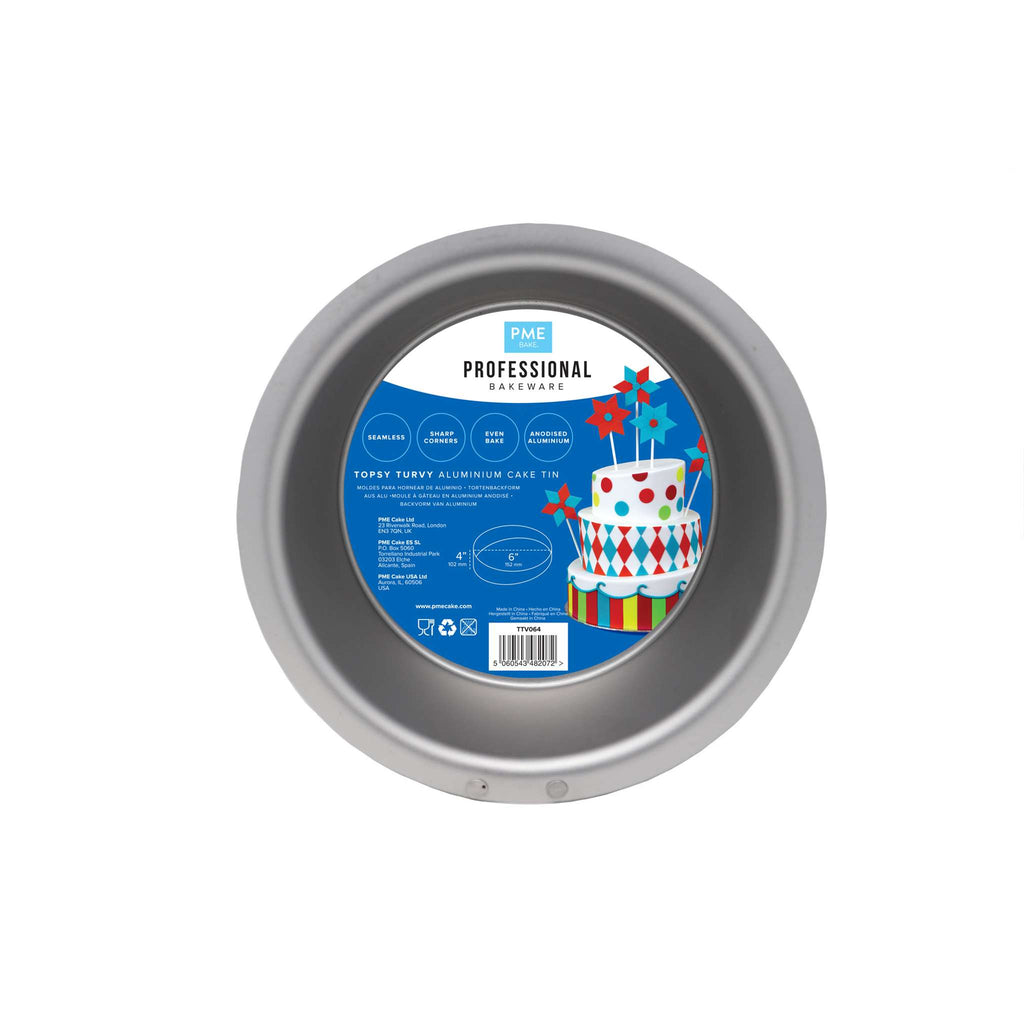 Topsey Turvey Aluminium Cake Tin (6 x 4" / 152 x 102mm)