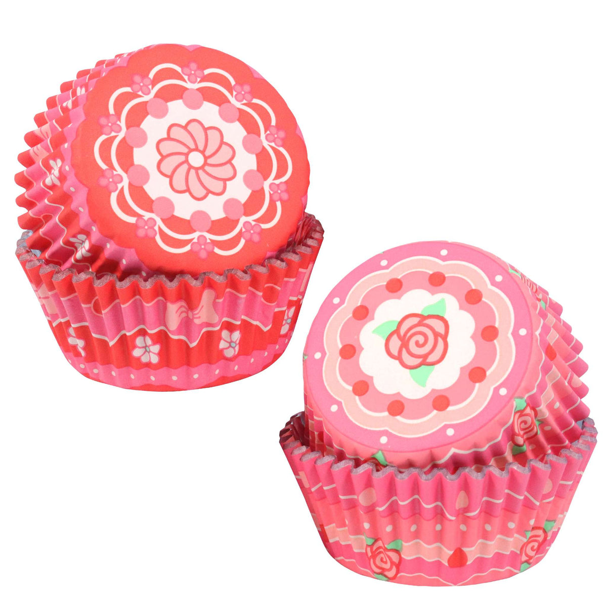 San Valentín Cápsulas para cupcakes Forradas de Aluminio - San Valentín Vintage (Set de 60)