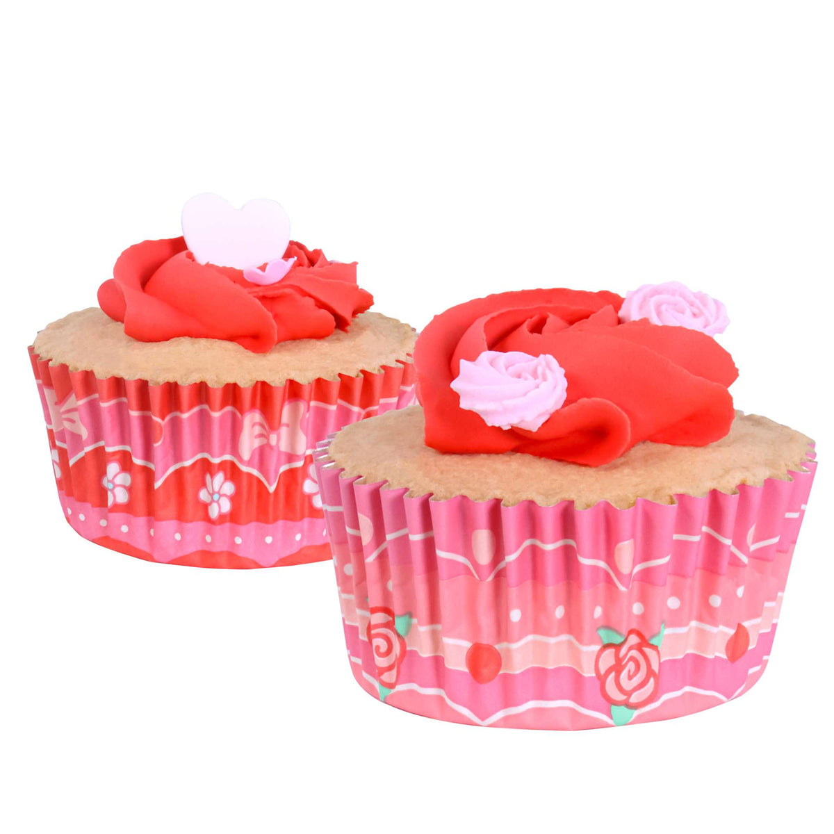 San Valentín Cápsulas para cupcakes Forradas de Aluminio - San Valentín Vintage (Set de 60)