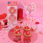 Valentinstag Muffinförmchen Folienbeschichtet - Vintage Valentinstag (60 Stück)
