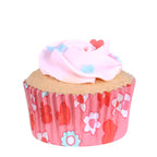 San Valentín Cápsulas para cupcakes Forradas de Aluminio - El Ritmo Está en el Corazón (Set de 60)