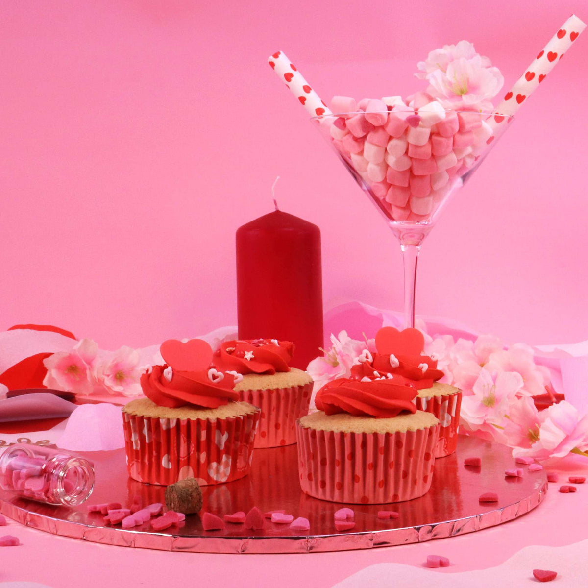 Valentinstag Muffinförmchen Folienbeschichtet - Valentinstag (60 Stück)